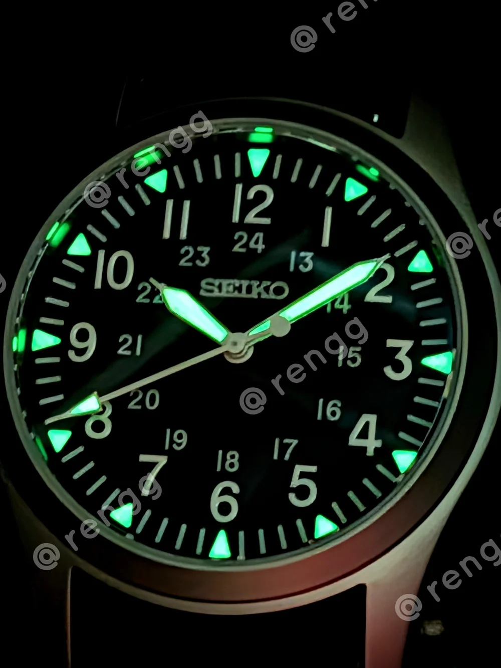 Seiko Men's Black Mod Field Watch 37mm Sapphire